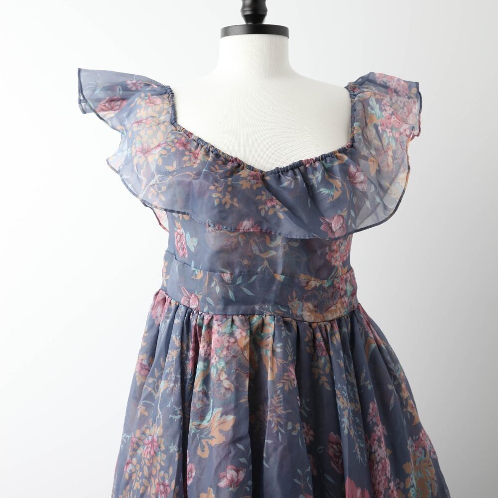 Selkie Romance Novel Blue Floral Gown - RARE FIND - Size XL - Picture 6 of 11